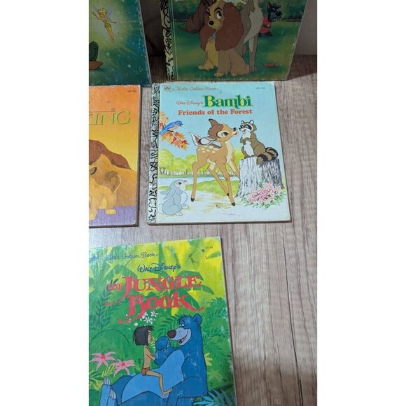 Set Of 5 Little Golden Books Disney Classics: Peter Pan Lady And The Tramp Lion - Picture 6 of 10